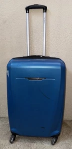 Samsonite Blue 26" Hardside Spinner bagaglio espandibile *spedizione gratuita* OEM - Foto 1 di 10