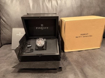 Reloj automático para hombre Perrelet Turbine cronógrafo esfera negra 47 mm A1075/3 Foto 1 de 4