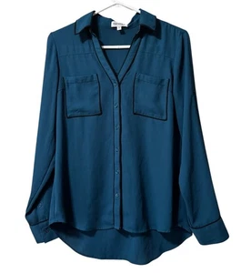 Express The Portofino Shirt Size Small Button Up Blouse Long Sleeve Career City - Picture 1 of 12