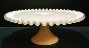 Vintage Fenton Rosa Silvercrest Standfuß Kuchenplatte 4,5" x 12,88" x 12,88" Excel - Bild 1 von 7