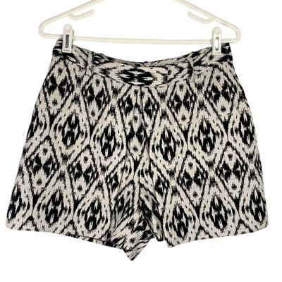 Theory Black and White Dress Shorts With Skirt Front Size 6 Houndstooth - Изображение 1 из 4