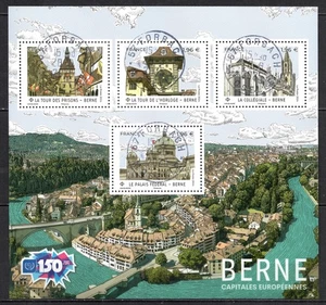 FRANKREICH 2024 Block - Europäische Hauptstädte - Bern gestempelt Rundstempel - Bild 1 von 1