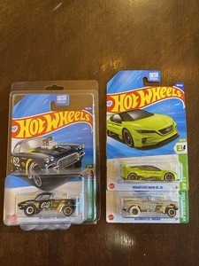 Hot Wheels Super Treasure Hunt 62 Corvette Gasser + TH Nissan Leaf Nismo Lot - Picture 1 of 9