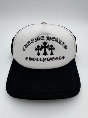 Chrome Hearts Triple Cross Hollywood King Taco Trucker Snapback White/Black - Image 1 of 4