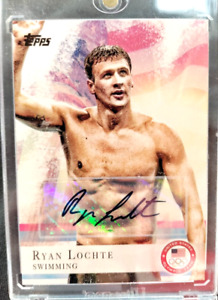 Ryan Lochte 2012 Topps US Olympic Team Auto - USA Swimming  6 Time Gold Medalist