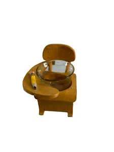 Old Time School Desk Shaped Candle Holder Pencil Teacher Gift Resin 3.5" Tall - Picture 1 of 6