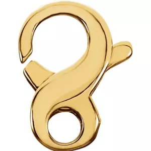 Gucci Figura 14,5mm Oro Giallo 14k 8 Infinity Designer Fibbia Trigger Italia - Foto 1 di 2