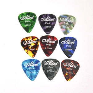100 Stck./Posten Alice 0,71/0,81/0,96 mm Zelluloid-Gitarren-Plektren gemischte Farben AP-A - Bild 1 von 5