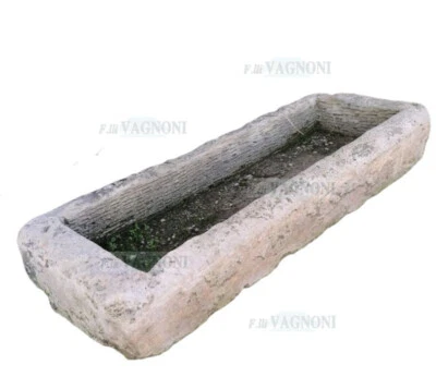 Vecchia grande Vasca in Pietra cm 120 arredo lavandino fontana marmo mangiatoia - Immagine 1 di 4