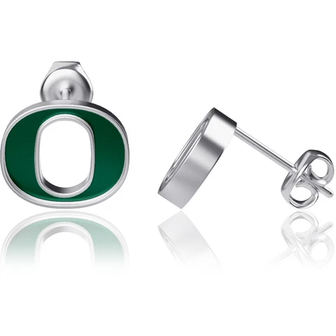 Dayna Designs Oregon Ducks Enamel Post Earrings Cover