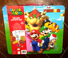 Super Mario Deluxe Activity Set: 60 Sheets/Stickers/Markers/Crayons/Stamper/Case