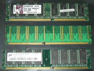 512 MB de memoria de marca RAM DDR1 333/400 MHz PC3200 PC2700 DIMM 184 polos UNA SOLA CARA - Imagen 1 de 1