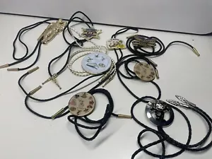 Menge 8 Vintage El Bekal of Anaheim California Bolo Krawatten Metall mit Symbolen - Bild 1 von 11