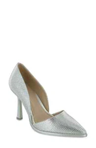 Mia Ciana Rhinestone Pointed Toe d'Orsay Pump, Silver, Women Size 7.5  NEW - Picture 1 of 6
