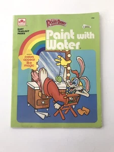 Libro para colorear Roger Rabbit pintura con agua 24 páginas de colección 1988 acuarela Disney - Imagen 1 de 10