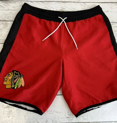 Calhoun Chicago Blackhawks NHL Mens Size S Red Board Swim Summer Shorts Lined Cover