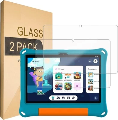 2 PCS Screen Protector for ONN 10.1" Kids Tablet 2024 Model Tempered Glass Saver - Image 1 of 4