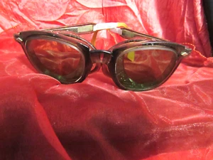 VTG Sellstrom green glass safety goggles side shields adj arms 720s 46mm 60's - Picture 1 of 10