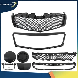 For 2013-2017 Cadillac XTS Front Upper Grill + Lower Grille + Outer Frame black - Picture 1 of 22