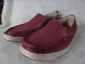 G.H. Bass Casual Wine Colored Cloth SLIP-ON Shoes Mens Size 10.5 NEW!! - Picture 1 of 8
