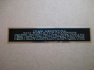 Team Argentina 2022 World Cup Nameplate For A Soccer Ball Display Case 1.5" X 8" - Picture 1 of 12