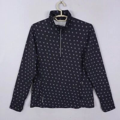 Ralph Lauren RLX Mujer 1/4 Cremallera Pullover Jersey Cremallera Bolsillos Geométrico Absorbente L Foto 1 de 4