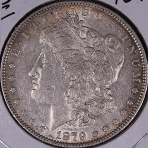 1879 Morgan Silver Dollar, Very Fine+ Circulated Coin, Store #DR0137 - Picture 1 of 2