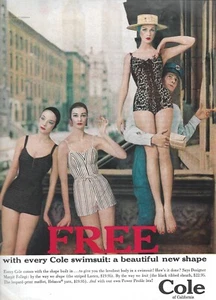 50's Cole of California Fashion Ad 1958 - Picture 1 of 1