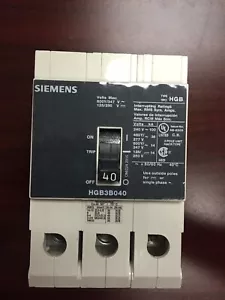 Interruptor ITE/Siemens HGB3B040B HGB3B040 3 polos 40 amperios 480 V atornillable TOTALMENTE NUEVO - Imagen 1 de 6