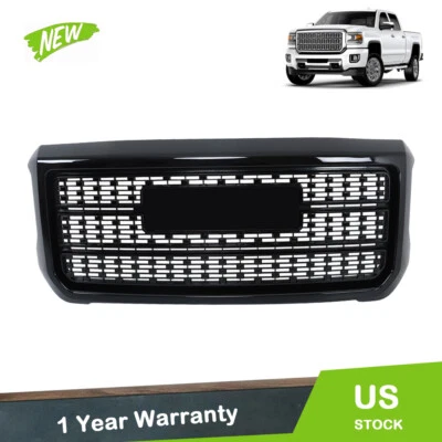 Fit For GMC Sierra 2500HD 3500HD Denali 2015-2019 Grille Front Upper Durable Foto 1 de 4
