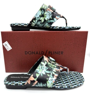Donald Pilner Thong Sandals Tropical Design Size 8.5 New - Picture 1 of 7