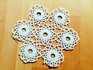 Häkeldeckchen Spitzen-Decke Tischdecke Handarbeit 17 cm - Bild 1 von 1