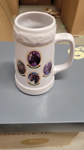 NYRA 100 ANNIVERSARY LIMITED ADDITION BELMONT PARK MUG. ARTWORK CELESTE SUSANY Cover