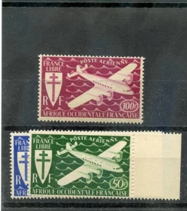 FRENCH WEST AFRICA Sc C1-3(YT A1-3)**F-VF NH 1945 AIRMAIL SET $36 - Picture 1 of 1