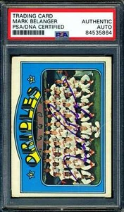 Mark Belanger PSA DNA Cert Signed 1972 Topps Hi Number Autograph - Picture 1 of 1