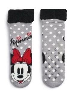 Minnie Mouse Slipper Socks - Size 9/11 - Picture 1 of 4