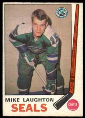 1969-70 O-PEE-CHEE HOCKEY #148 MIKE LAUGHTON RC  -  EX  - SEALS (HC-EXCHANGE)#4 - Image 1 of 3