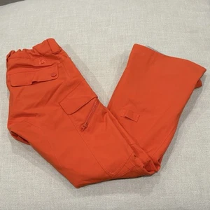Burton DryRide MB Cargo Pants Orange M Snowboard Ski Waterproof Adjustable EUC - Picture 1 of 16