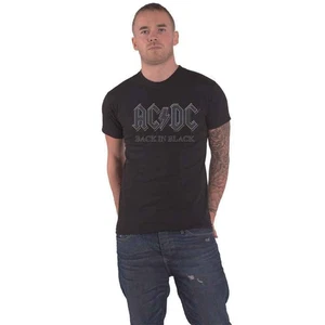 Camiseta AC/DC espalda en negro logotipo de banda nueva oficial unisex negra - Imagen 1 de 10