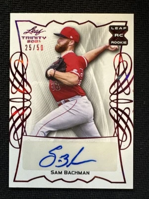 2021 Leaf Trinity - Sam Bachman #BA-SB3 Red 25/50 (AU, RC) - Image 1 of 4