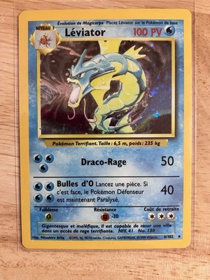 Pokémon TCG FRENCH Léviator (Gyarados) 6/102 Holo NM Ungraded WOTC - Image 1 of 2
