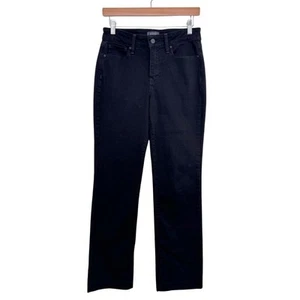 NYDJ Not Your Daughters Jeans Size UK 8 Marilyn Straight Black High Waisted - Picture 1 of 9