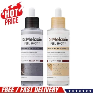 Dr.Melaxin PEEL SHOT-GLOW EXFOLIANT RICE AMPOULE (WHITE RICE+BLACK RICE) 1/2 Pcs - Bild 1 von 13