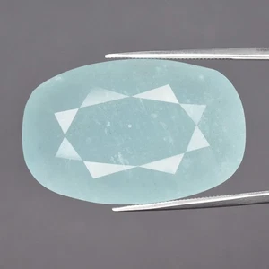 💎 Groß! 39,21ct langes Kissen natürlicher blauer Aquamarin - unbeheizt, Tansania Edelstein - Bild 1 von 4