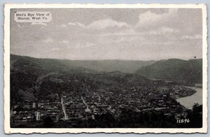 K29/ Hinton West Virginia Postcard c1940s Birdseye Homes Stores 107 - Picture 1 of 4