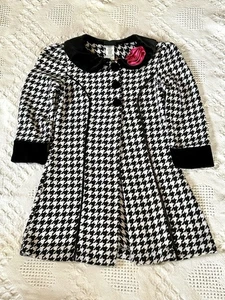 Giacca cappotto pea pied de poule bianco e nero Holiday Edition bambina taglia 6/6x - Foto 1 di 13