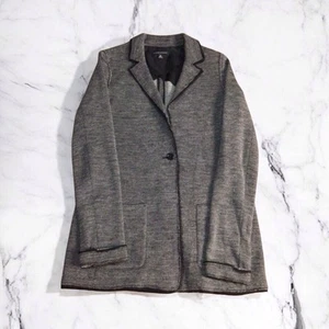 Banana Republic Tall Medium unstrukturierter einreihiger Blazer Jacke schwarz - Bild 1 von 13