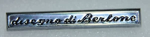 Classic Alfa Romeo 105 GT "Disegno di Bertone" Aluminium BADGE SCRIPT EMBLEM - Picture 1 of 4