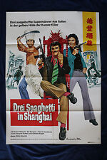orig Kino Plakat - Drei Spaghetti in Shanghai 1973 Kung Fu Karate Eastern !!