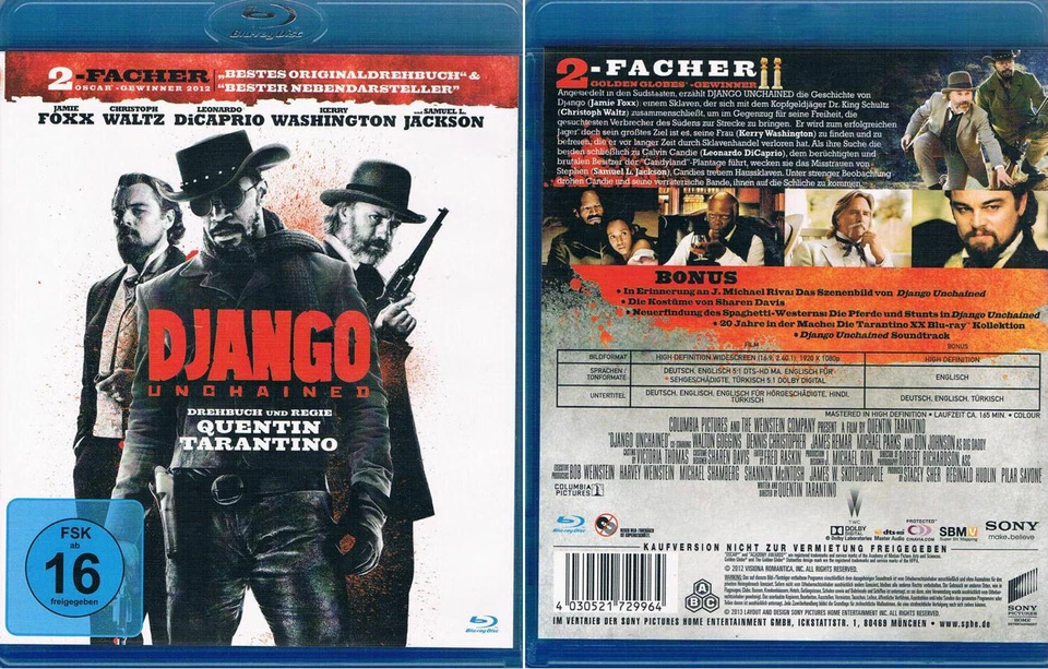 DJANGO UNCHAINED --- Blu-ray --- ein Film von Quentin Tarantino --- 2 Oscars© -- - Bild 1 von 1
